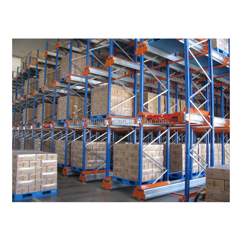 Automated Warehouse Racking System Radio Drive-in Shuttle Rack System With Pallet Runner