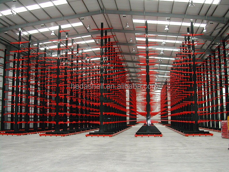 Heavy-Duty Industrial Steel Storage Pallet Rack System Warehouse Pipe Car Storage Rack Cantilever Racking Manufacturers