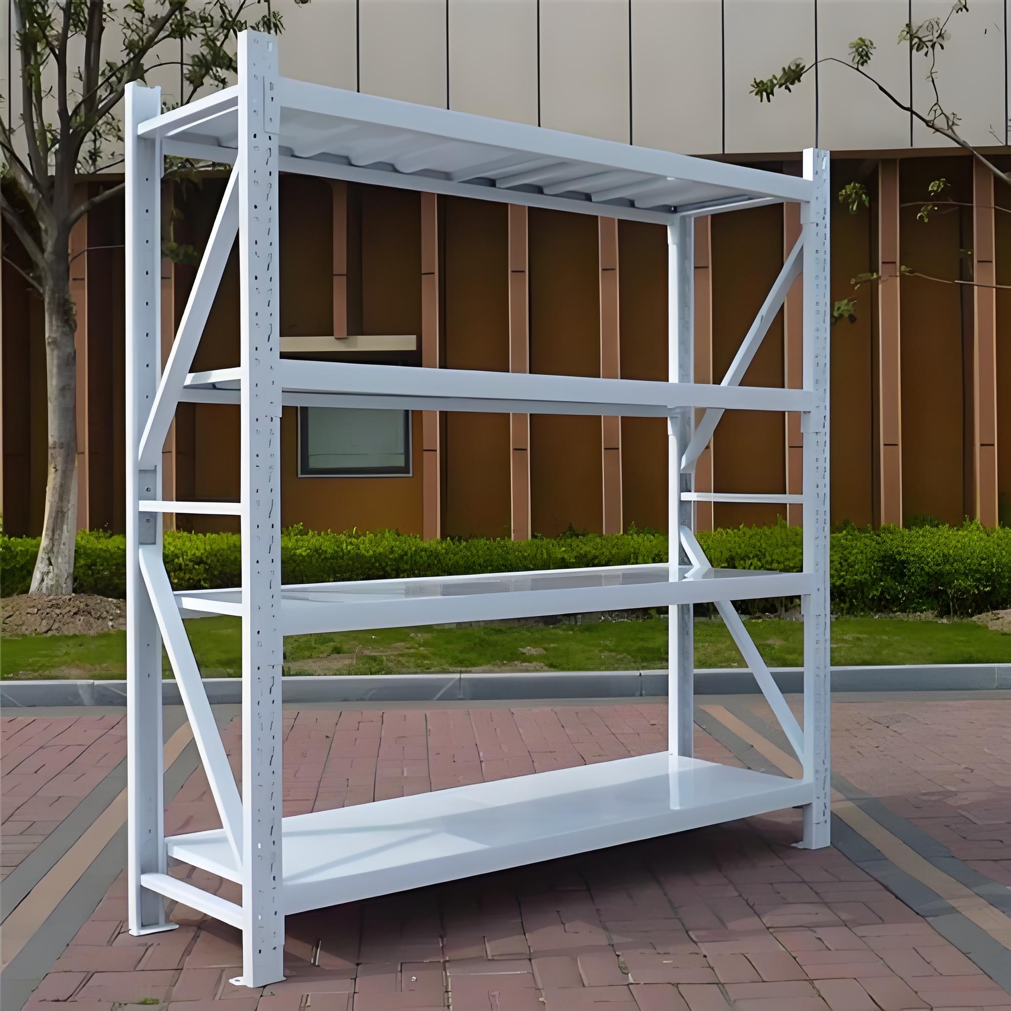맞춤형 조절식 중하중 500kg/층 스틸 랙 창고 산업용 적층 보관 랙 시스템