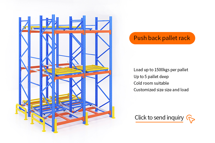 Push-back pallet rack
