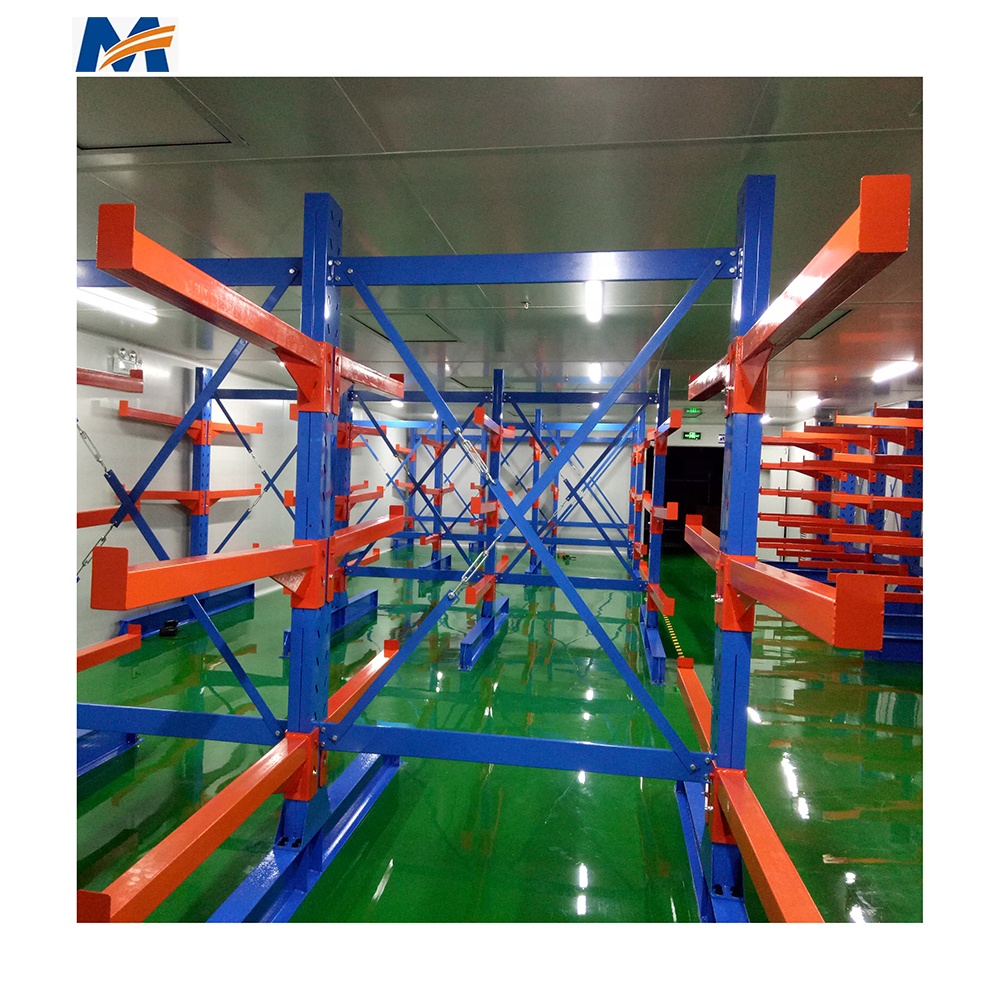 Mracking 조절식 부식 방지 강관 보관 선반 맞춤형 창고 캔틸레버 랙 시스템