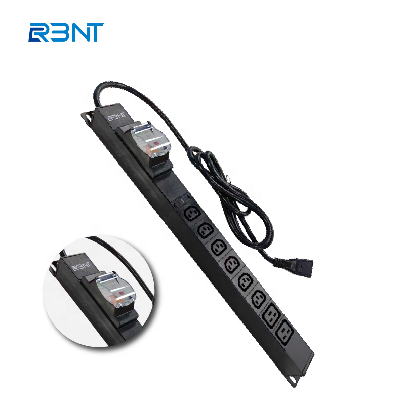 공장 OEM 1U 19인치 8구 랙 서버 소켓 전원 스트립 랙 마운트 16A 전원 분배 장치(PDU)