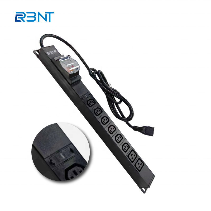 공장 OEM 1U 19인치 8구 랙 서버 소켓 전원 스트립 랙 마운트 16A 전원 분배 장치(PDU)