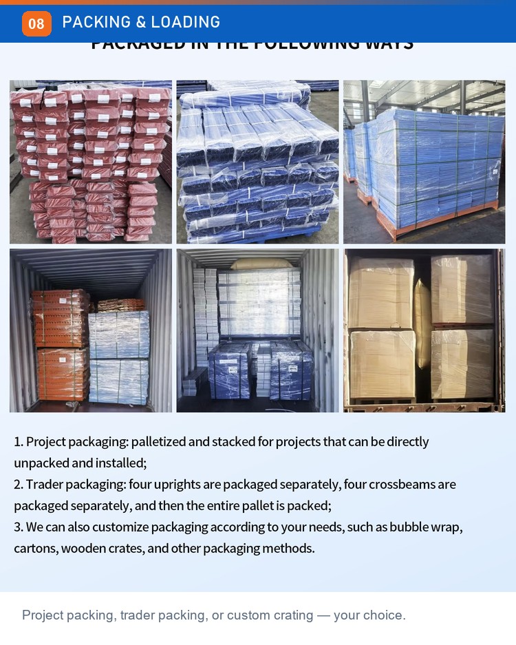 American Standard Heavy Gauge Teardrop Racking Interchangeable Pallet Rack Units for Bulk Warehouse Storage Custom Height