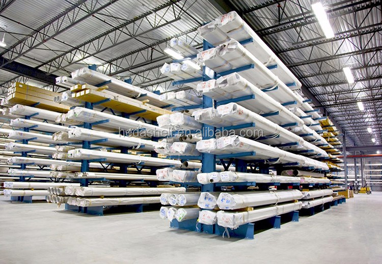 Heavy-Duty Industrial Steel Storage Pallet Rack System Warehouse Pipe Car Storage Rack Cantilever Racking Manufacturers