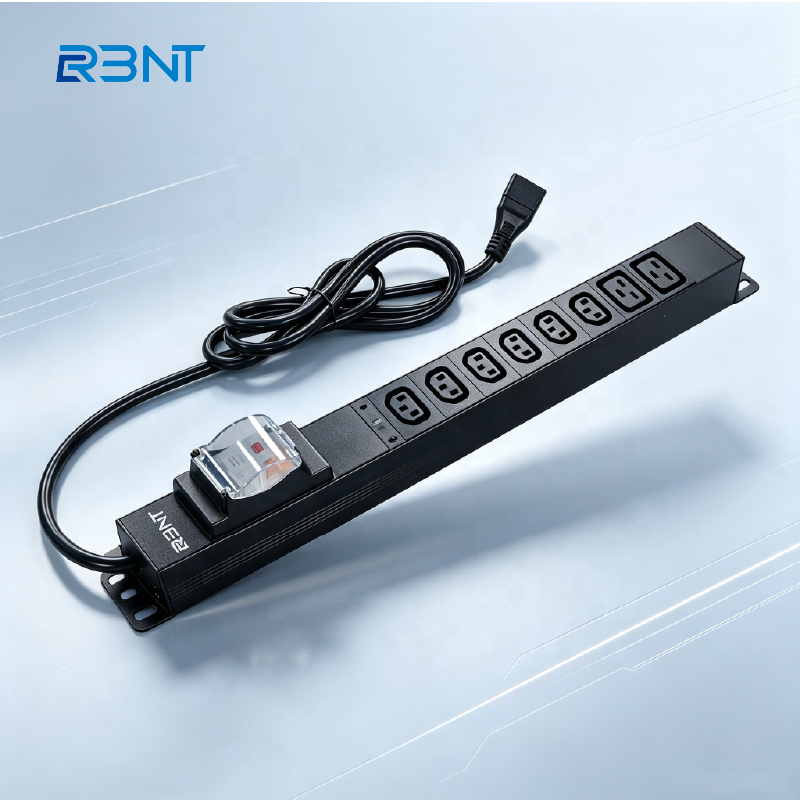 공장 OEM 1U 19인치 8구 랙 서버 소켓 전원 스트립 랙 마운트 16A 전원 분배 장치(PDU)
