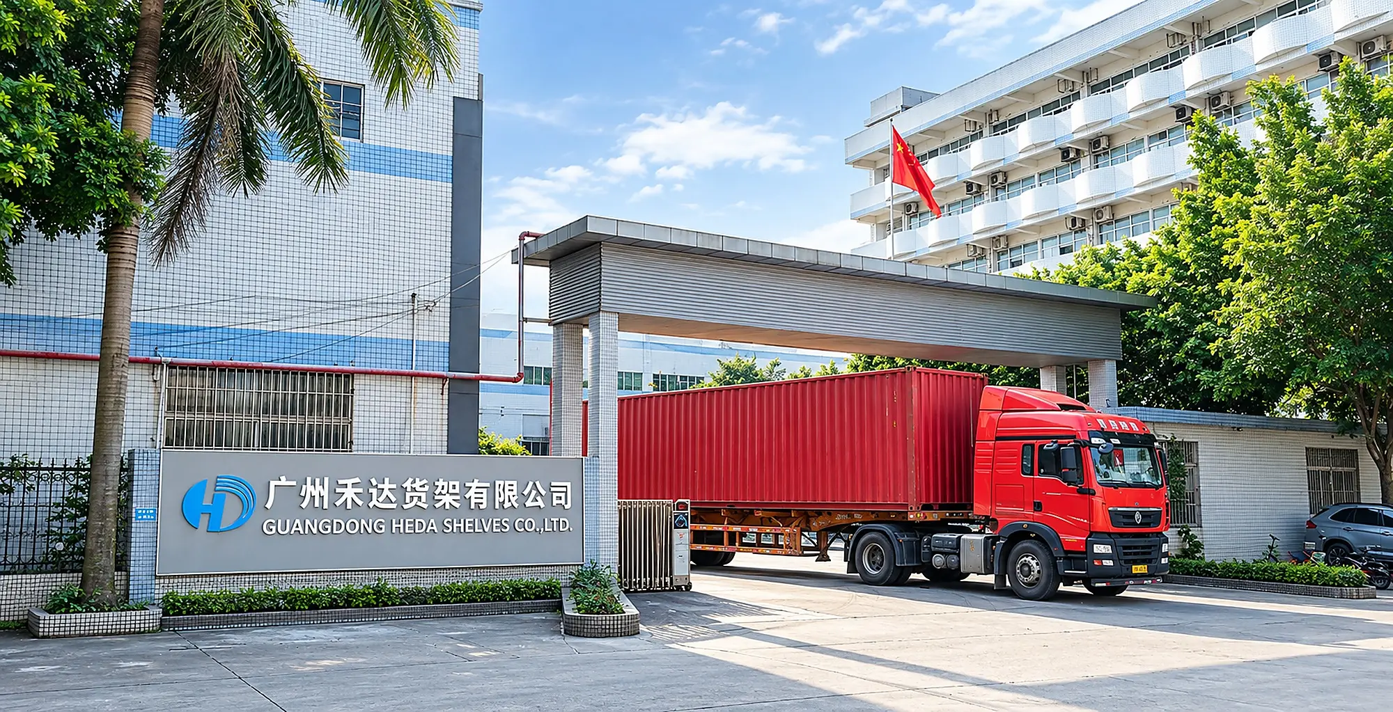 Guangzhou Heda Shelves Co., Ltd. 광저우 제조 공장 및 출하 시설