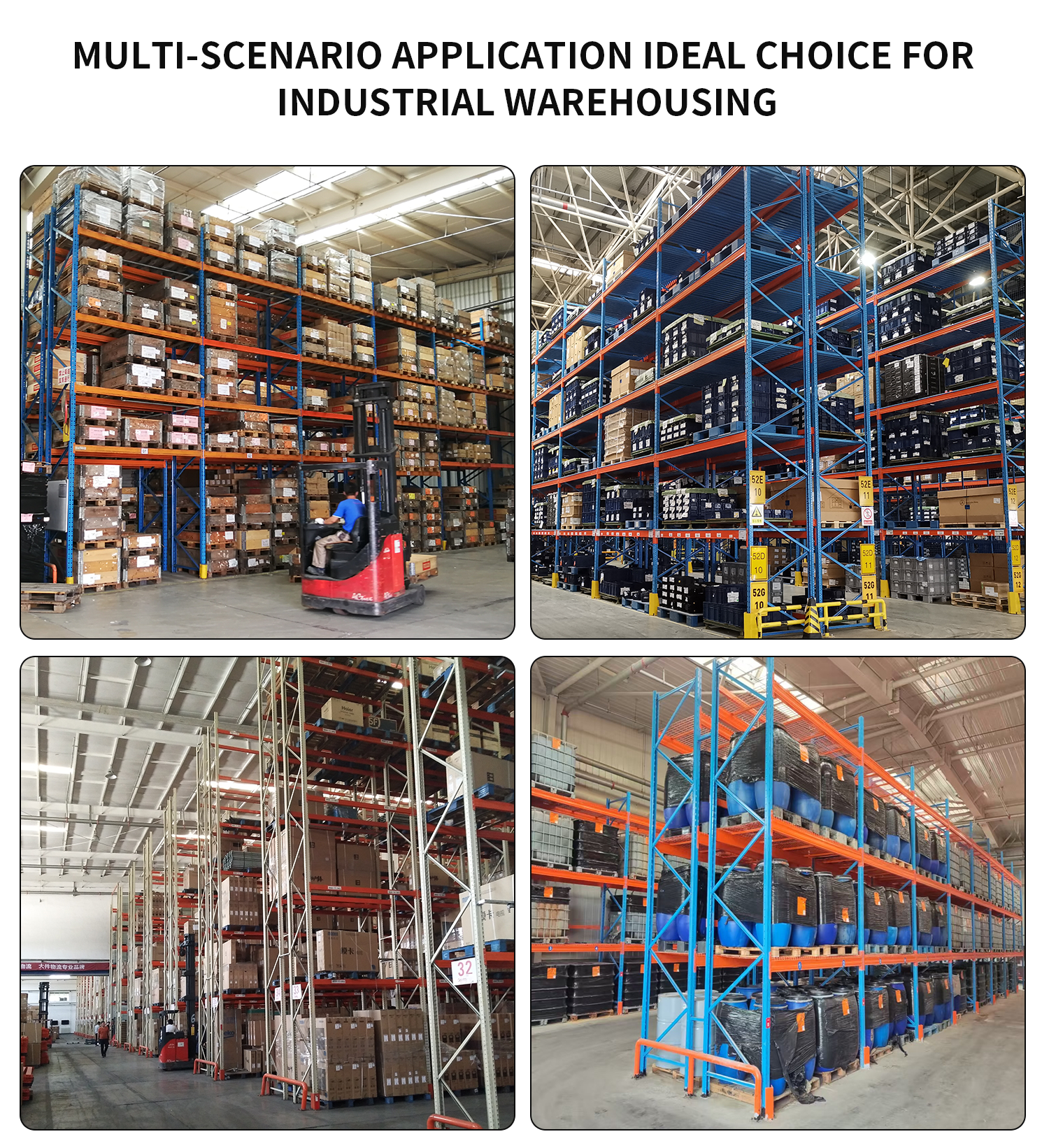American Standard Heavy Gauge Teardrop Racking Interchangeable Pallet Rack Units for Bulk Warehouse Storage Custom Height