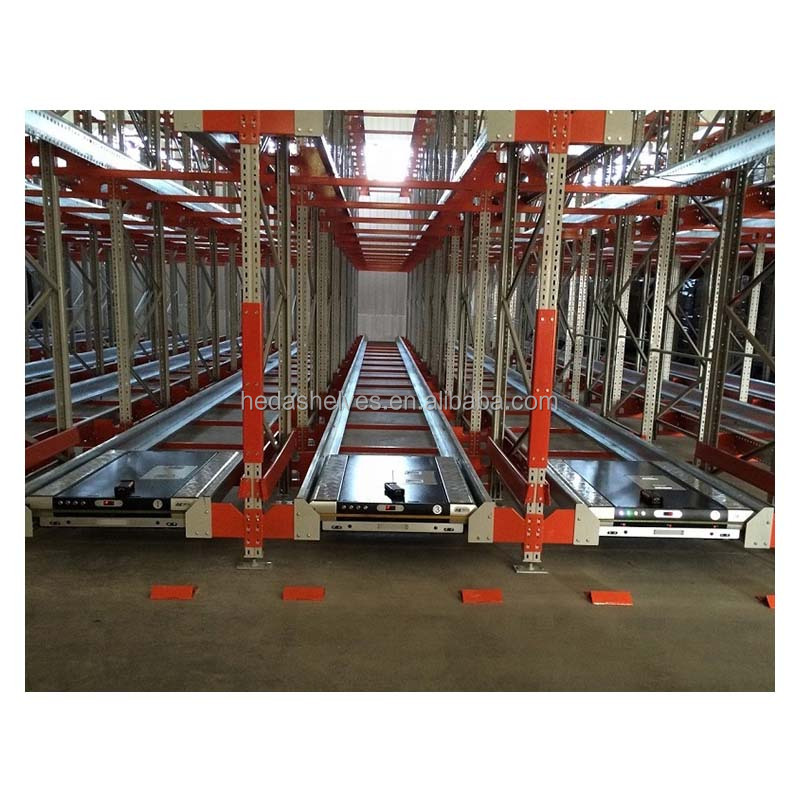 Automated Warehouse Racking System Radio Drive-in Shuttle Rack System With Pallet Runner