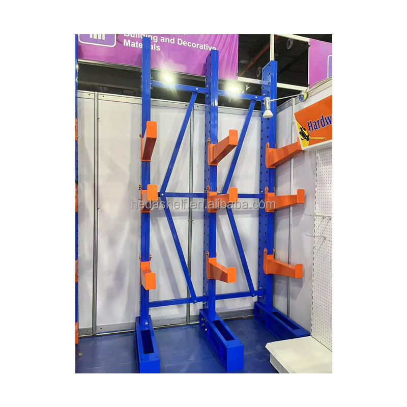 Heavy-Duty Industrial Steel Storage Pallet Rack System Warehouse Pipe Car Storage Rack Cantilever Racking Manufacturers